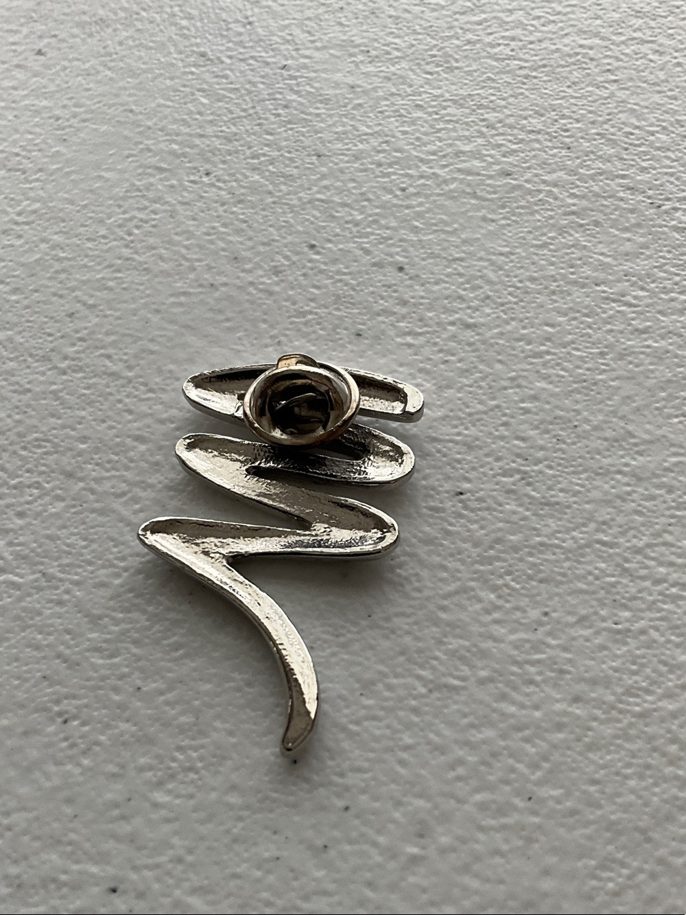 Silver Abstract Squiggle Pin - Picture 2 of 4
